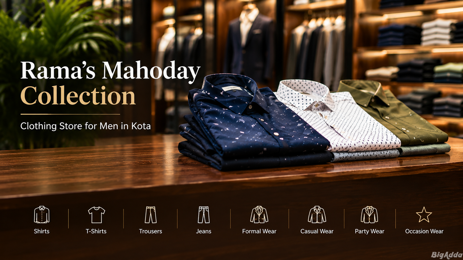 Rama’s Mahoday clothing store for men in Kota